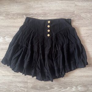 Black Boho Skort